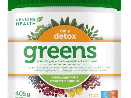 Genuine Health Greens+ Daily Detox - Natural Green Apple 405g Online Hot Sale