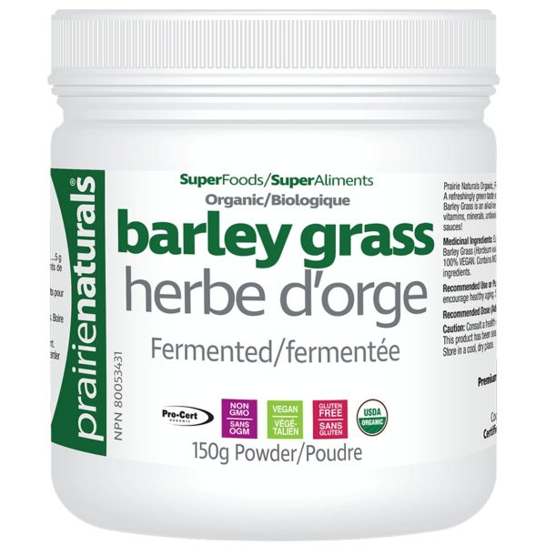 Prairie Naturals Organic Fermented Barley Grass 150g Supply