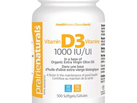 Prairie Naturals Vitamin D3 1000 IU 500s Discount