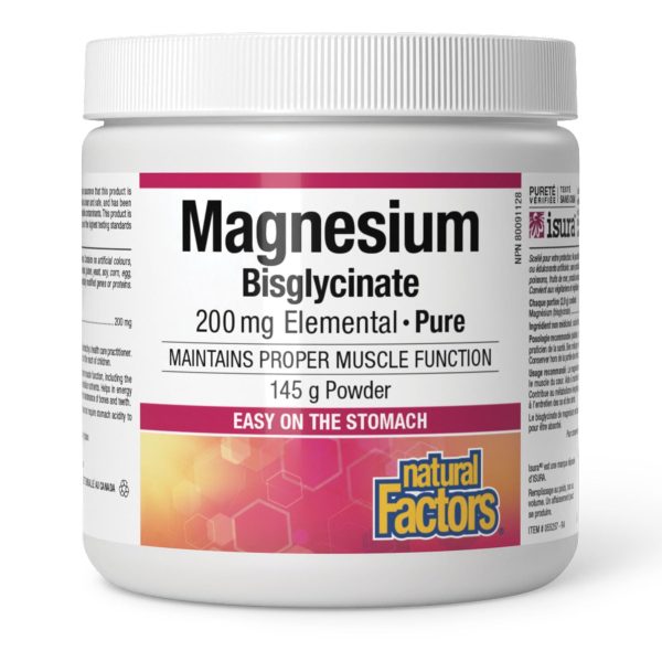 Natural Factors Magnesium Bisglycinate 200 mg 120g Fashion