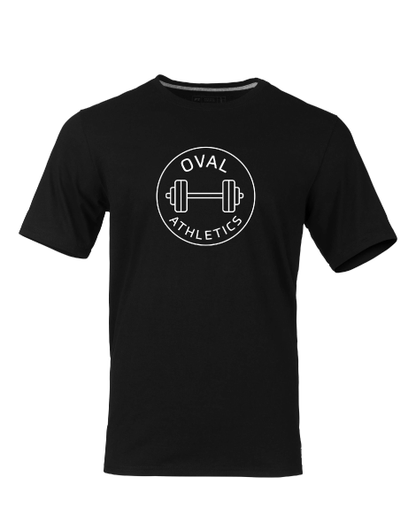 Richmond Olympic Oval T-Shirt - Oval Athletics with Dumbbell Crew on Sale