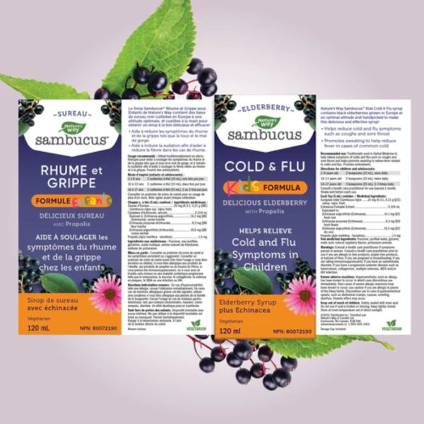 Nature s Way Sambucus Elderberry Kids Cold & Flu Syrup 120ml on Sale