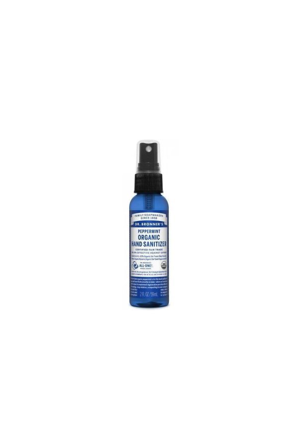 Dr Bronner s Peppermint Hand Sanitizer 59ml Hot on Sale