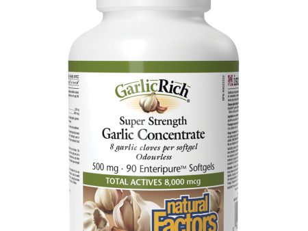 Natural Factors GarlicRich Super Strength Garlic Concentrate 500 mg 90s Online now