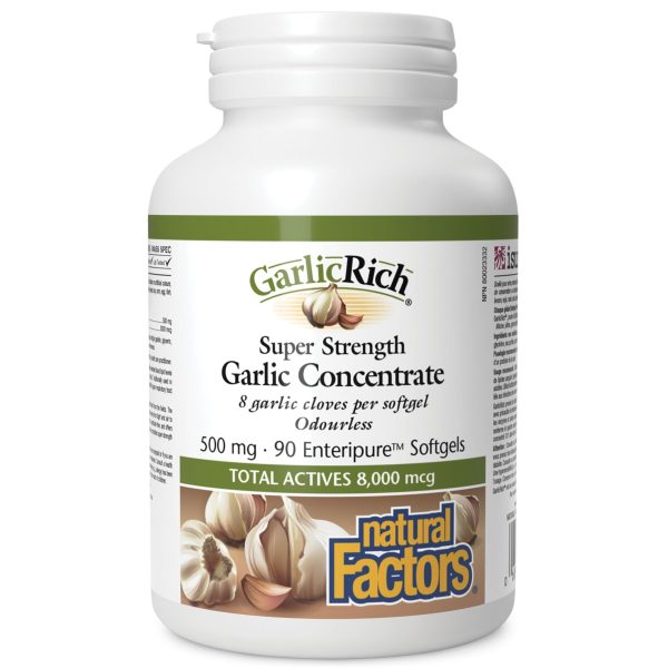 Natural Factors GarlicRich Super Strength Garlic Concentrate 500 mg 90s Online now