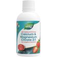 Nature s Way Calcium & Magnesium Citrate 2:1 with Vitamin K2, Strawberry 500ml For Discount