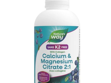 Nature s Way Calcium Magnesium Citrate 2:1 with Collagen, Blueberry 500ml Online Hot Sale