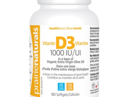 Prairie Naturals Vitamin D3 1000 IU 180s Online now