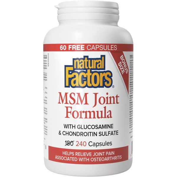 Natural Factors MSM Joint Formula 240s (180s + 60 FREE) Online