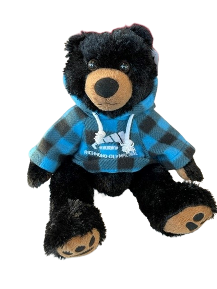 SAH 12  Cuddle Critter Black Bear w Richmond Olympic Oval Hoodie For Cheap