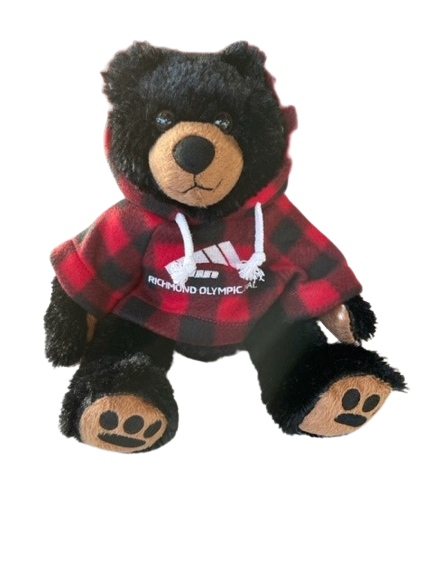 SAH 12  Cuddle Critter Black Bear w Richmond Olympic Oval Hoodie For Cheap