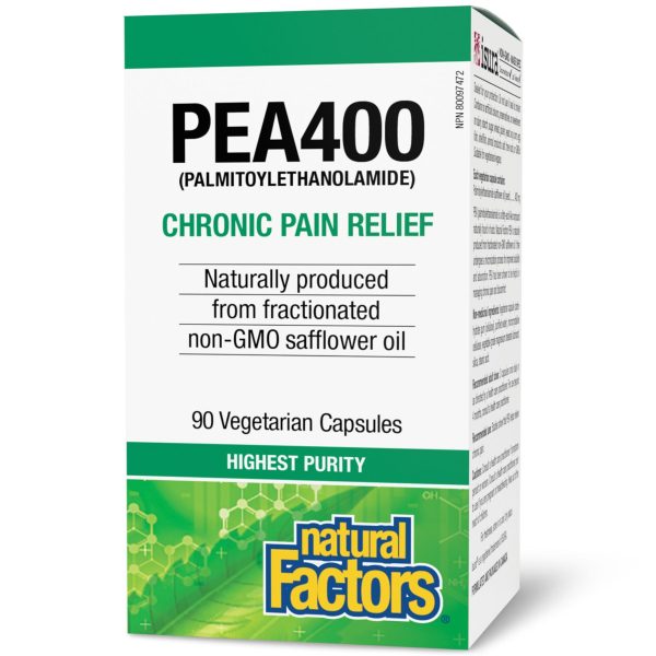 Natural Factors PEA400 Palmitoylethanolamide Pain Relief 90s Fashion