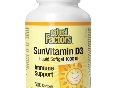 Natural Factors SunVitamin D3 1000 IU 500s Fashion