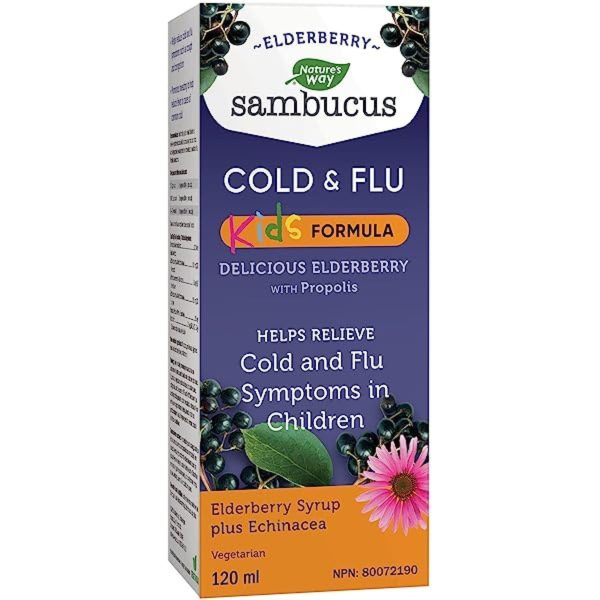 Nature s Way Sambucus Elderberry Kids Cold & Flu Syrup 120ml on Sale