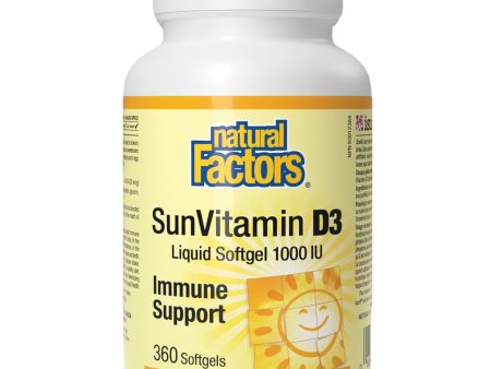 Natural Factors SunVitamin D3 1000IU 360s Online Sale