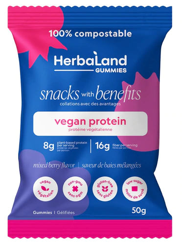 Herbaland Vegan Protein Gummies - Mixed Berries Online Hot Sale