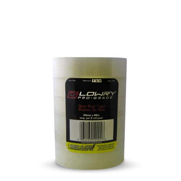 Lowry Sports Hockey Sock Tape Clear 24mm x 40m Hot on Sale