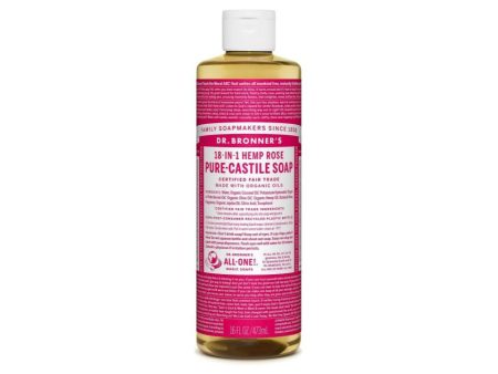 Dr Bronner s Castile Soap Rose 473ml Supply