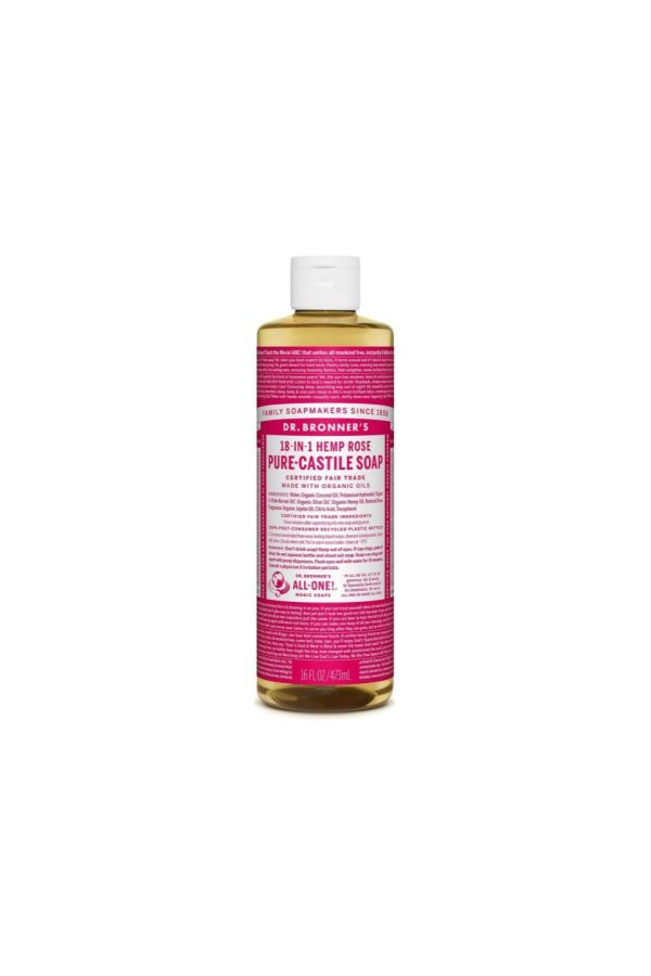 Dr Bronner s Castile Soap Rose 473ml Supply