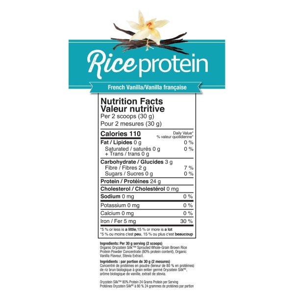 Prairie Naturals Organic Rice Protein - French Vanilla 360g Fashion