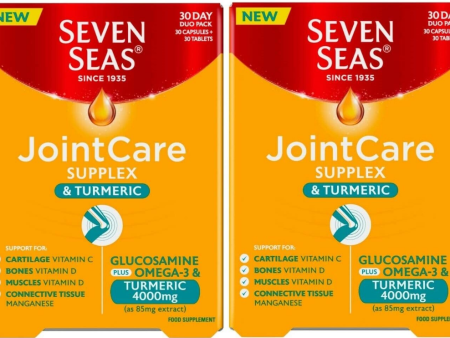 Seven Seas Joint Care Supplex and Turmeric with Glucosamine, 2 * 60 Tablets, Omega-3 Cheap