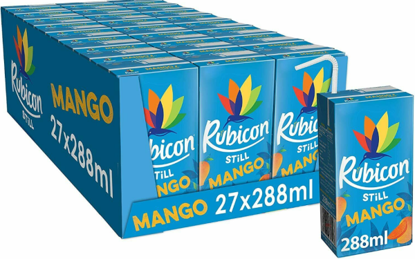 Rubicon Still Mango Juice Drink, 288ml Pack of 27 on Sale