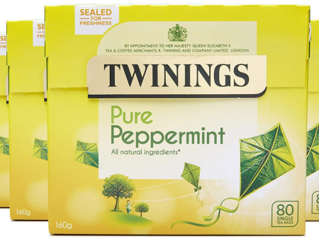 Twinings Pure Peppermint 80 Tea Bags (Pack of 4) Hot on Sale